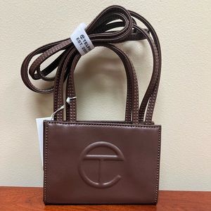Brand New Small chocolate brown Telfar shopping bag.